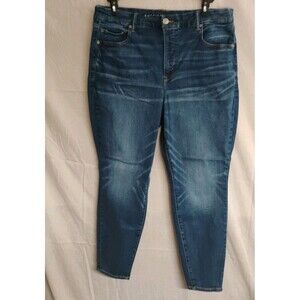 American Eagle Jeans Womens Size 18 Short Blue Stretch Curvy Jegging High Rise
